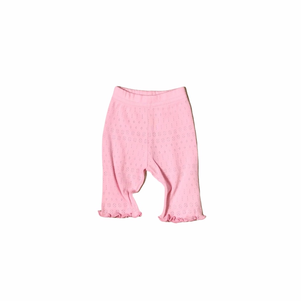 Pink Pointelle Ruffle Dress + Pant Set - Picture 3 of 3
